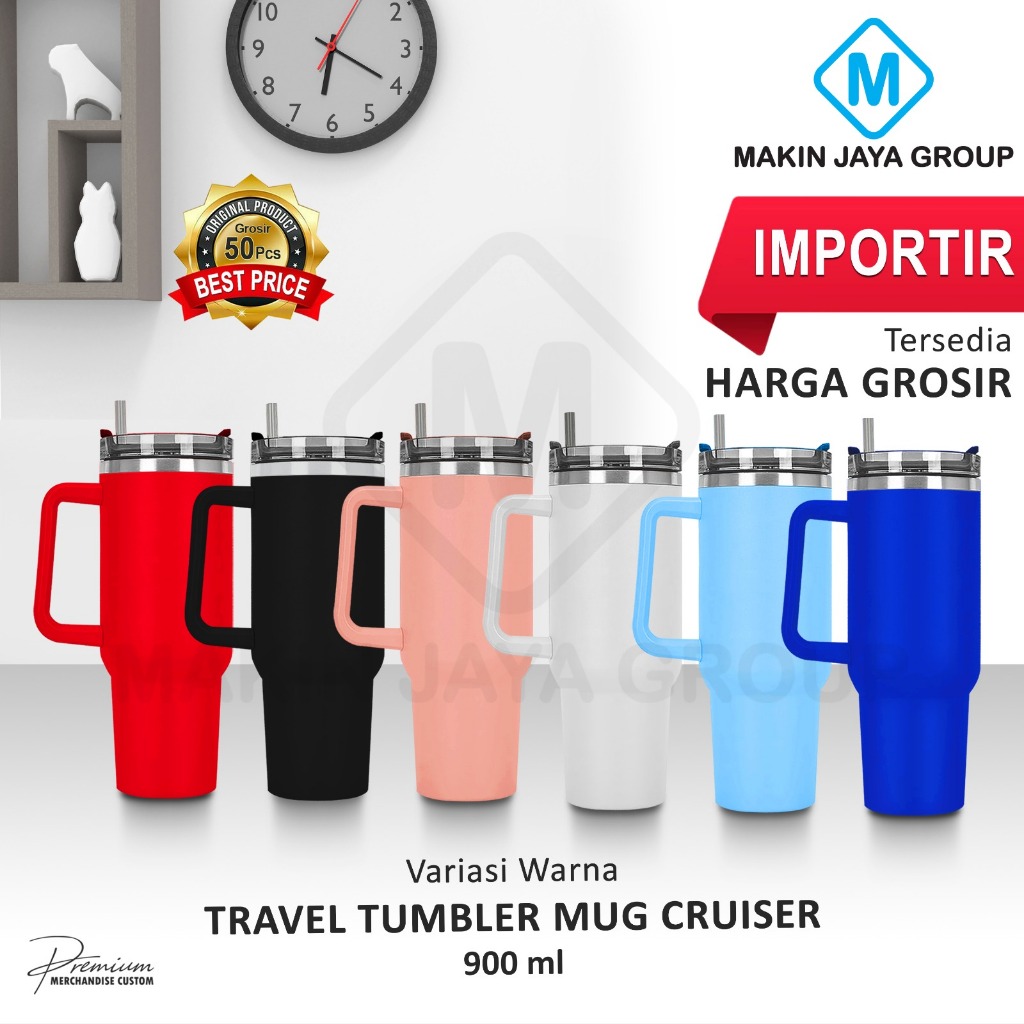 Grosir MJG Mug Cruiser 900ml Polos Mug Portable Tahan Panas Dingin