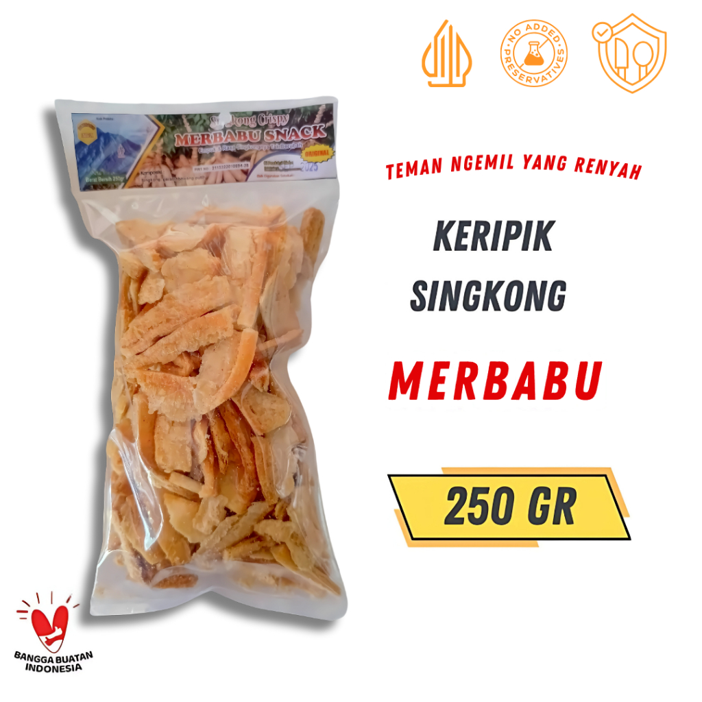 

Keripik Singkong Crispy Berkualitas Merk Merbabu Snack Aneka Rasa