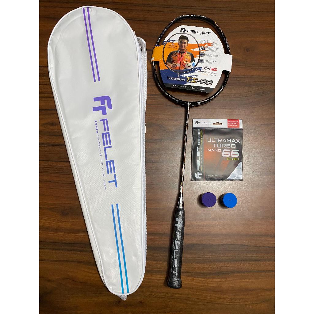 RAKET BADMINTON FELET TITANIUM TI 88 100% ORIGINAL