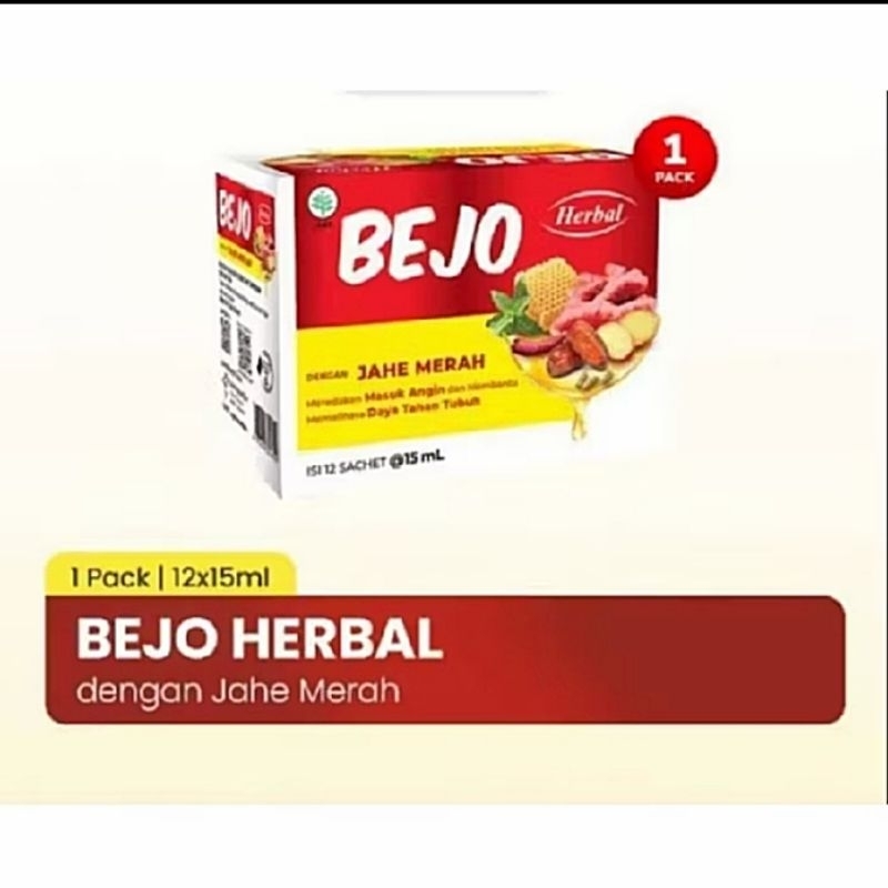 

BEJO jahe merah meredakan masuk angin per box isi 12 sashet