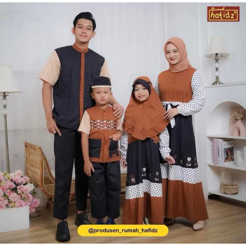 SARIMBIT SERIES KELUARGA CEMARA  SETELAN KELUARGA SET MUSLIM ORIGINAL RUMAH HAFIDZ