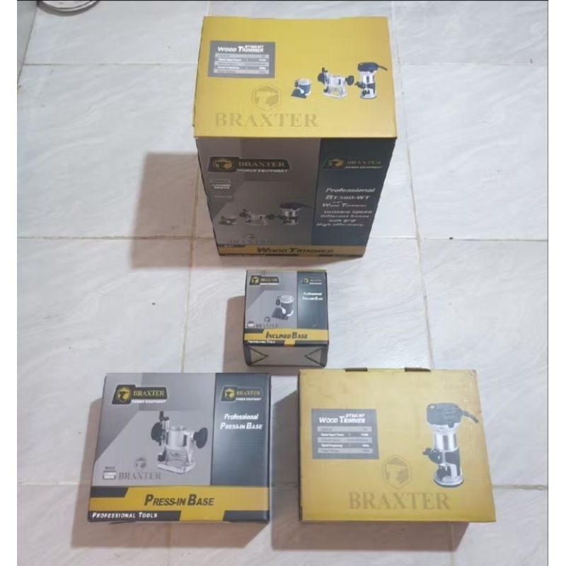 BRAXTER WOOD TRIMMER/ ROUTER BISA GANTI 3 DUDUKAN (BT 380 WT)
