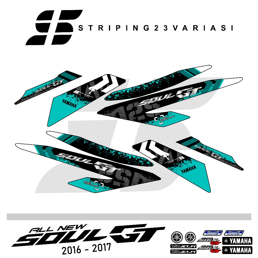 STIKER STRIPING MIO SOUL GT 125 ROBOT 2016-2017 GRAFIS VARIASI 005