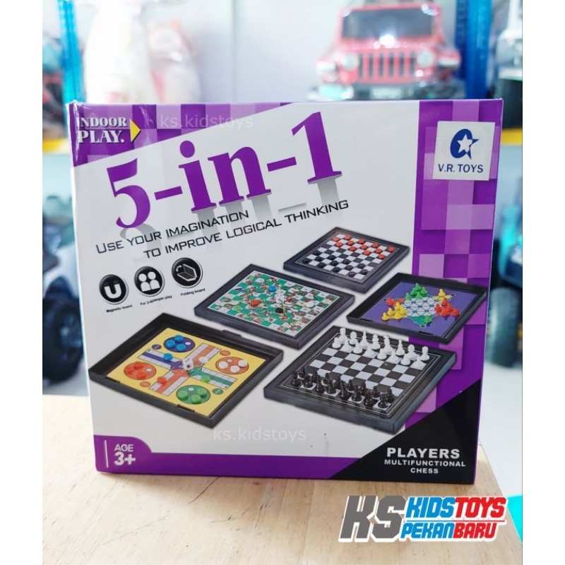 catur halma ular tangga ludo 5in1