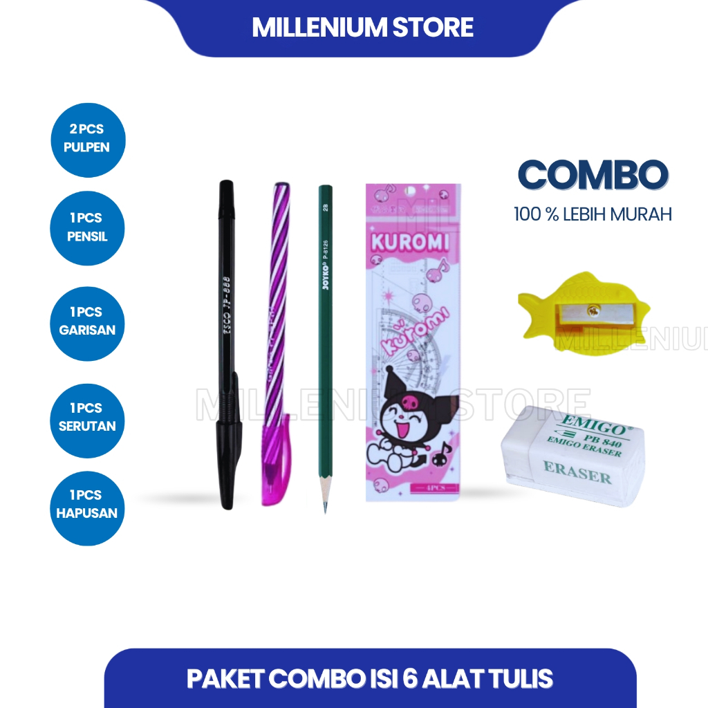 

Paket Alat Tulis Ujian Sekolah / Paket Alat Tulis Murah / Kado Siswa / Souvenir Ulang Tahun Alat Tulis / Kado Alat Tulis Anak / Alat Tulis Set / Pulpen / Pulpen gel / Penggaris / Pensil Joyko / Penghapus / Hapusan / Serutan / Cod