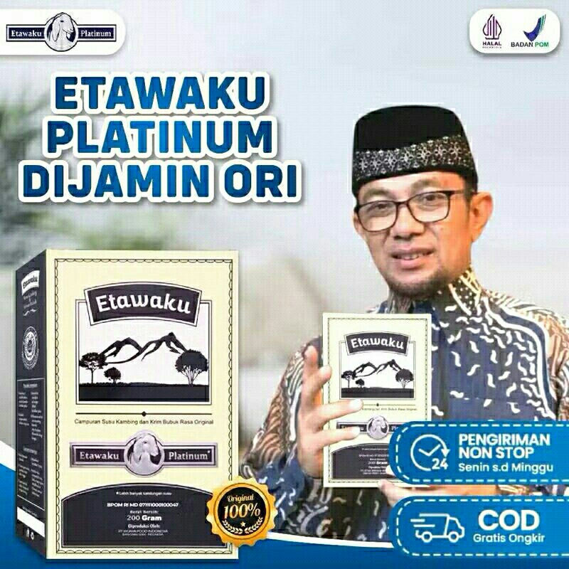 

Etawaku Platinum - Susu Kambing Etawa Murni & Krimer Bubuk Original 1 Box 200gram