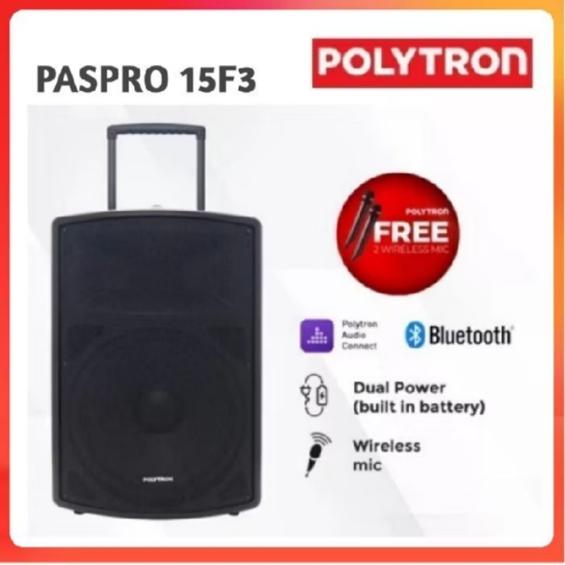[PRODAK TERLARIS POLYTRON PASPRO 15F3] / POLYTRON PASPRO 15F3 PASPRO15F3 SPEAKER PORTABLE