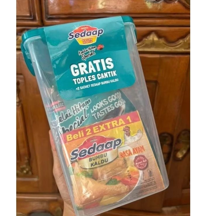 

Kecap sedap 720g free toples cantik & bumbu sedap 2 sachet