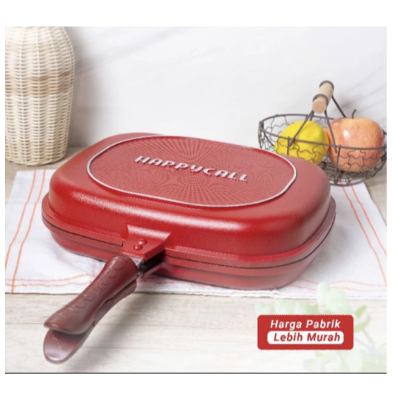 [GB] Panci Panggangan Happy Call Double Pan Jumbo 32 cm Original