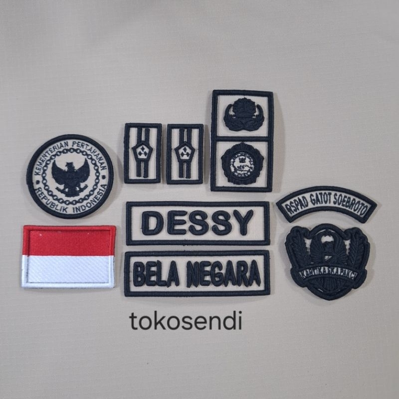 Bela Negara Kemhan 1 set bordir timbul