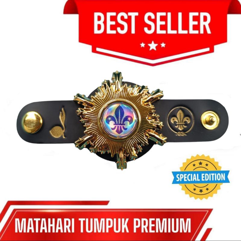 

Ring Kacu / Hasduk Doble Tumpuk Logam Model Matahari Hologram