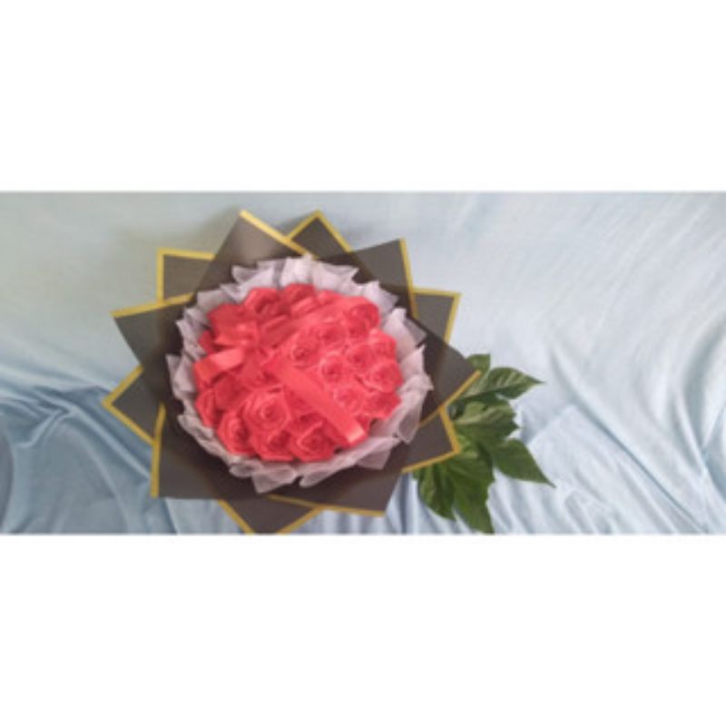 

Bucket Bunga Pita Satin isi 20 kelopak/Bucket Cantik Murah
