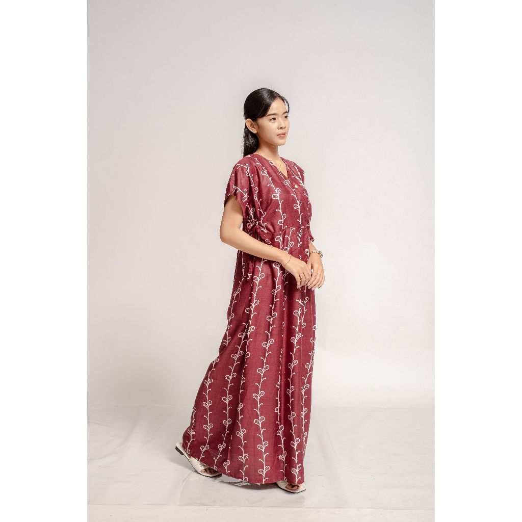 Daster Kimono Panjang LD 120 Busui Kancing Baju Tidur Santai Rayon Bali Lembut Daster Ningrat