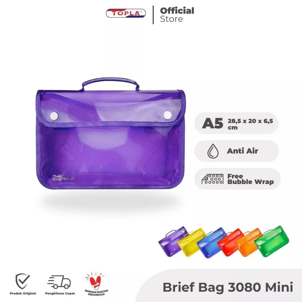 

Brief Bag Topla 3080 Mini A5 ( Tas Jinjing Pelajar Kancing 2 )
