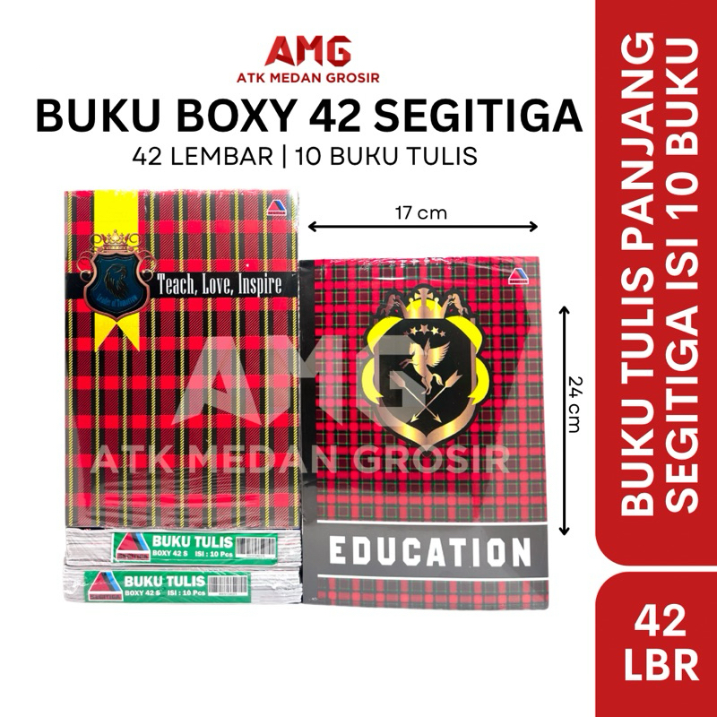 BUKU TULIS PANJANG 42 LEMBAR SEGITIGA 10 BUKU ATK MEDAN GROSIR
