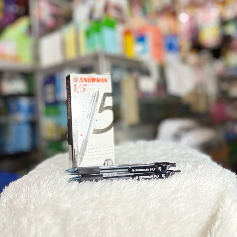 

1 Box Ballpoint Pen SNOWMAN V-5 0,7 Hitam