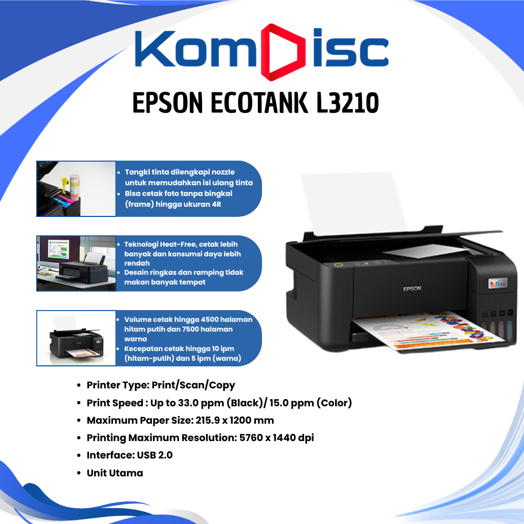PRINTER EPSON EcoTank L3210
