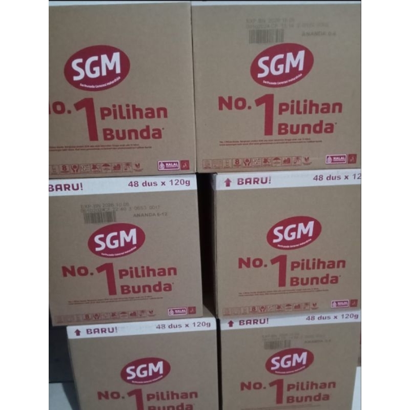 susu sgm 6-12 exp 2027 1 karton isi 48 dus