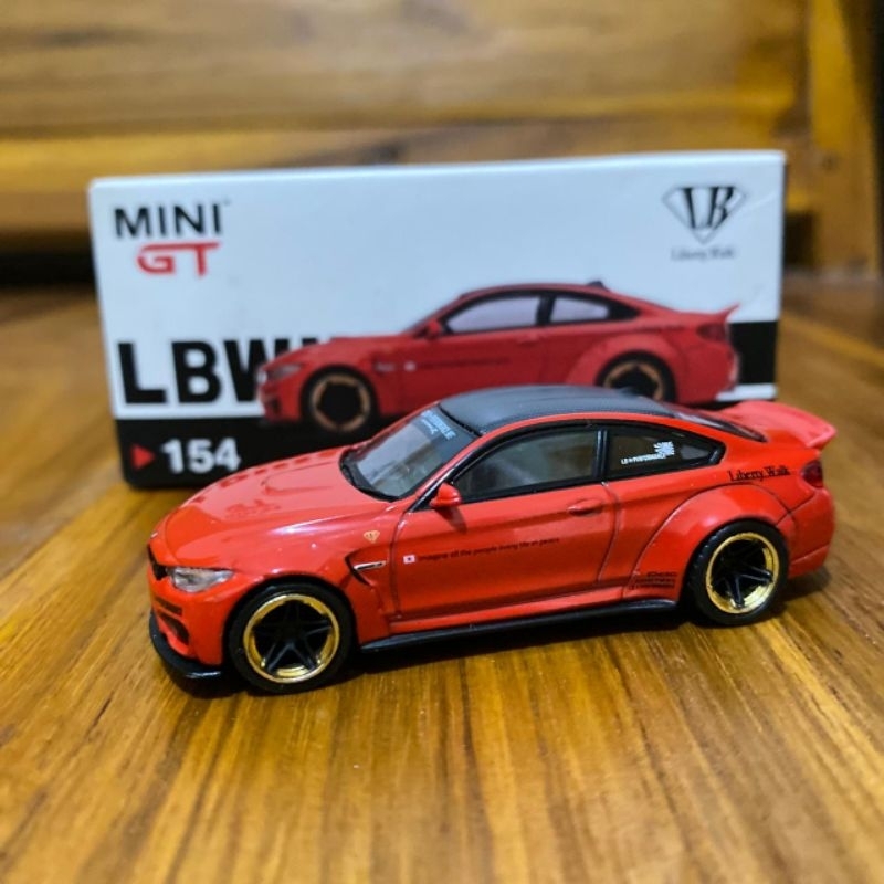 MINI GT 154  LB Works LBWK BMW M4 Red w/ Cooper Wheel
