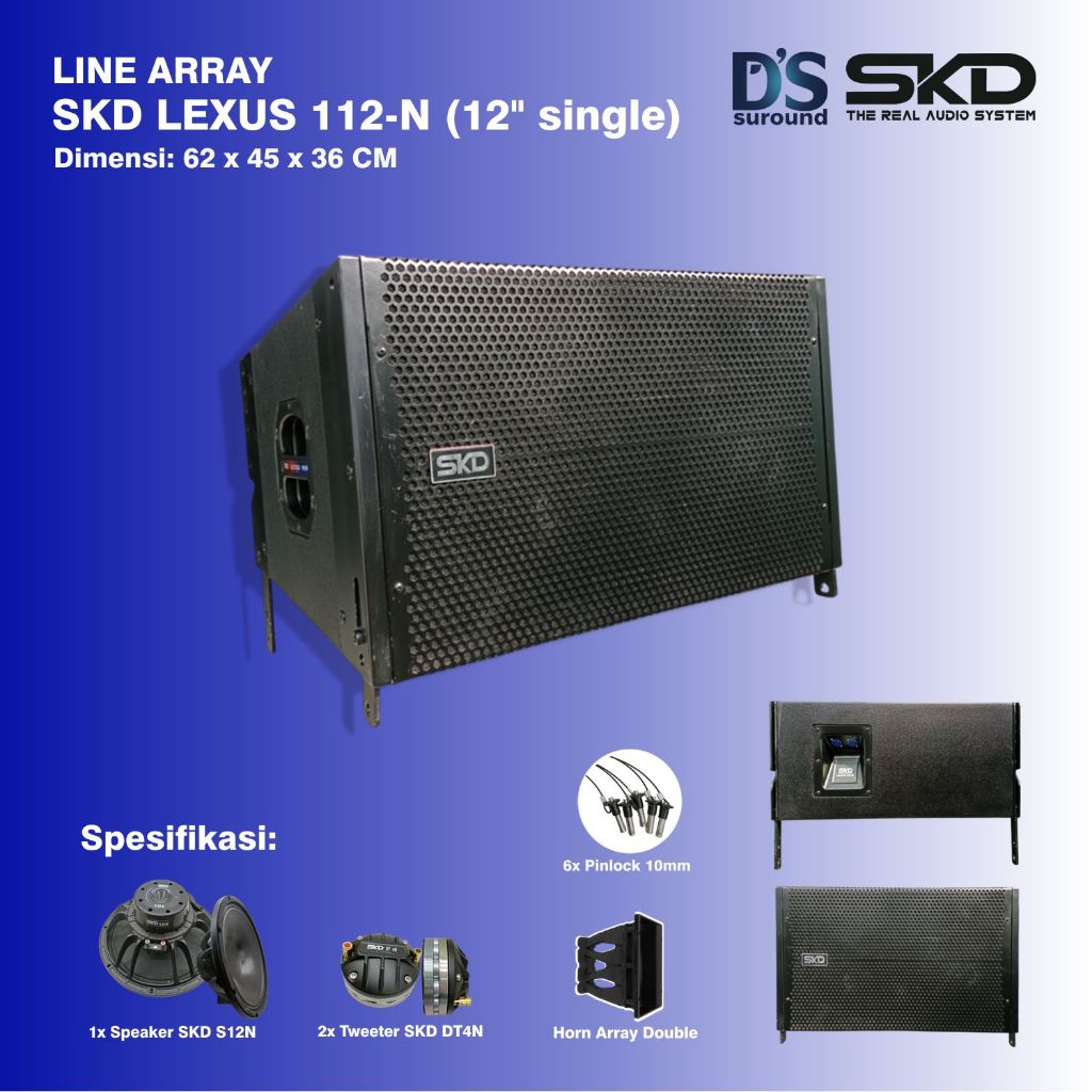 LINE ARRAY 12 INCH SINGLE SKD LEXUS 112-N LINE ARRAY KOMPONEN NEO 4IN1 BY DS