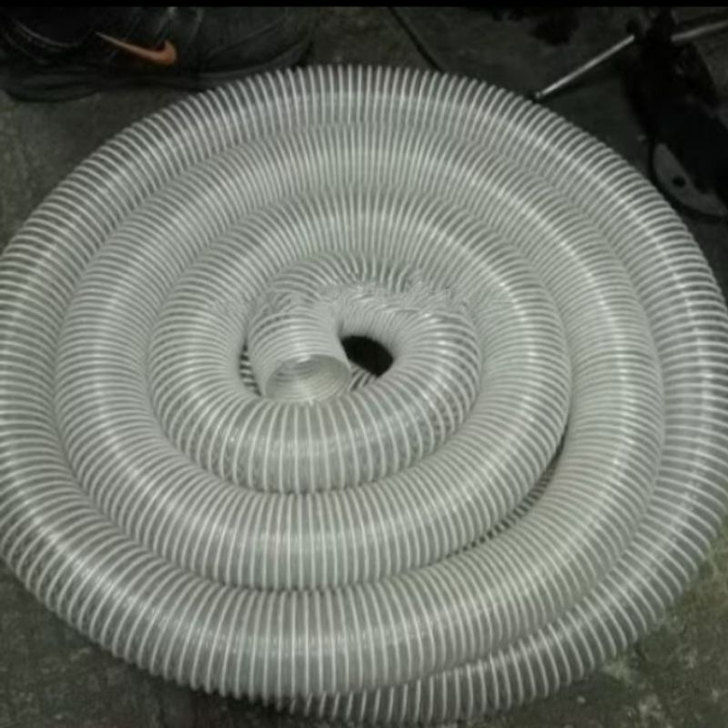 Pu ducting hose 6" inch selang flexible vacuum plastik flex meteran