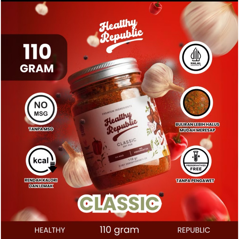 

Healthy Republic bumbu marinasi serba guna rendah kalori rendah lemak spices 120 gram