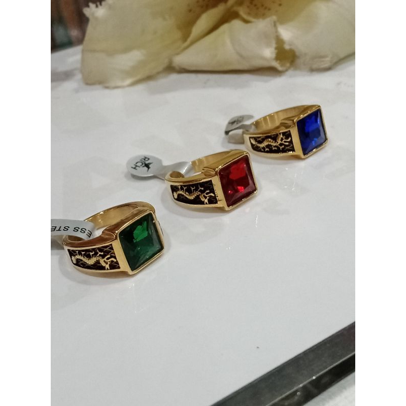 Cincin Batu Opsi Titanium/ Cincin Titanium Cowok