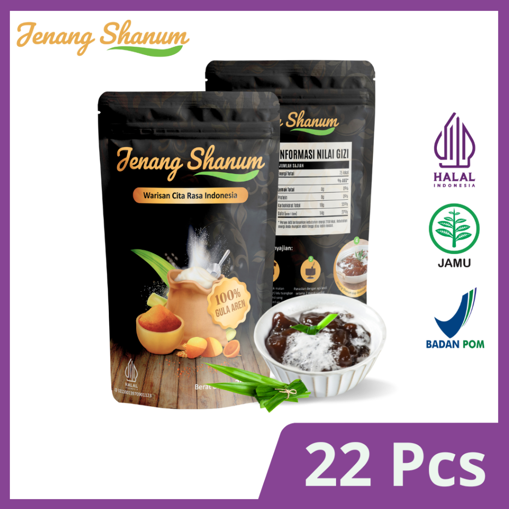 

JENANG SHANUM - Pati Garut Sarapan Sehat Asam Lambung Gerd Anxiety Isi 22 Pcs