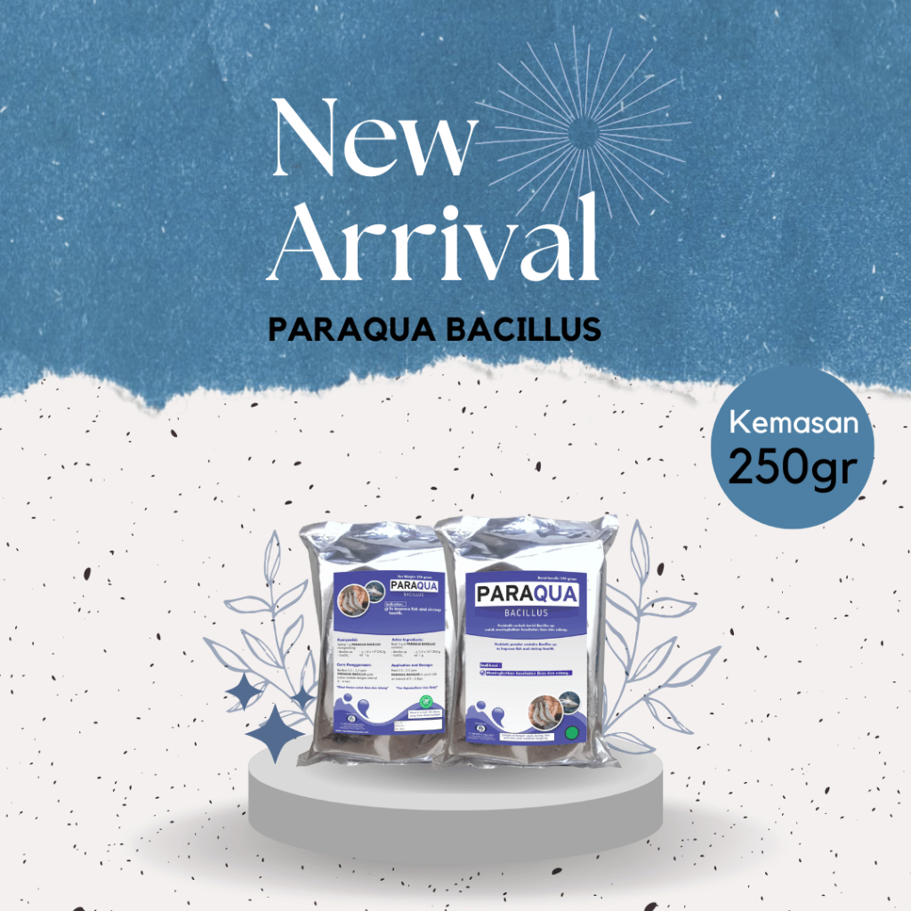 PARAQUA BACILLUS 250gr - probiotik powder bakteri bacillus licheniformis untuk pertumbuhan udang dan