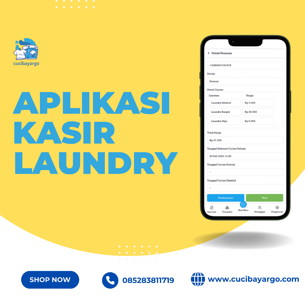 Aplikasi Kasir Laundry (cucibayargo)