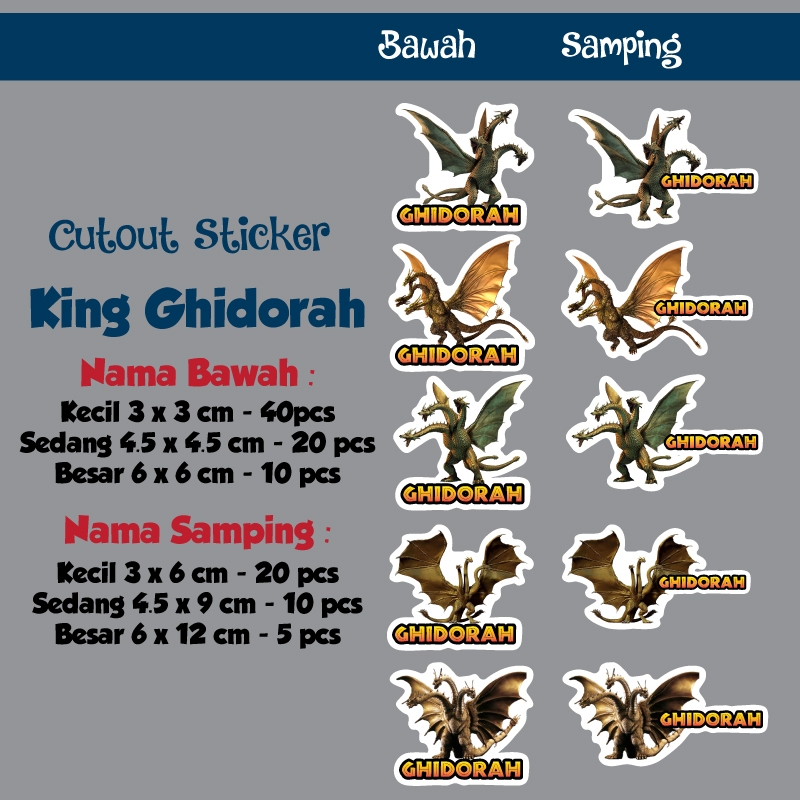 

sticker label nama cutout ghidorah