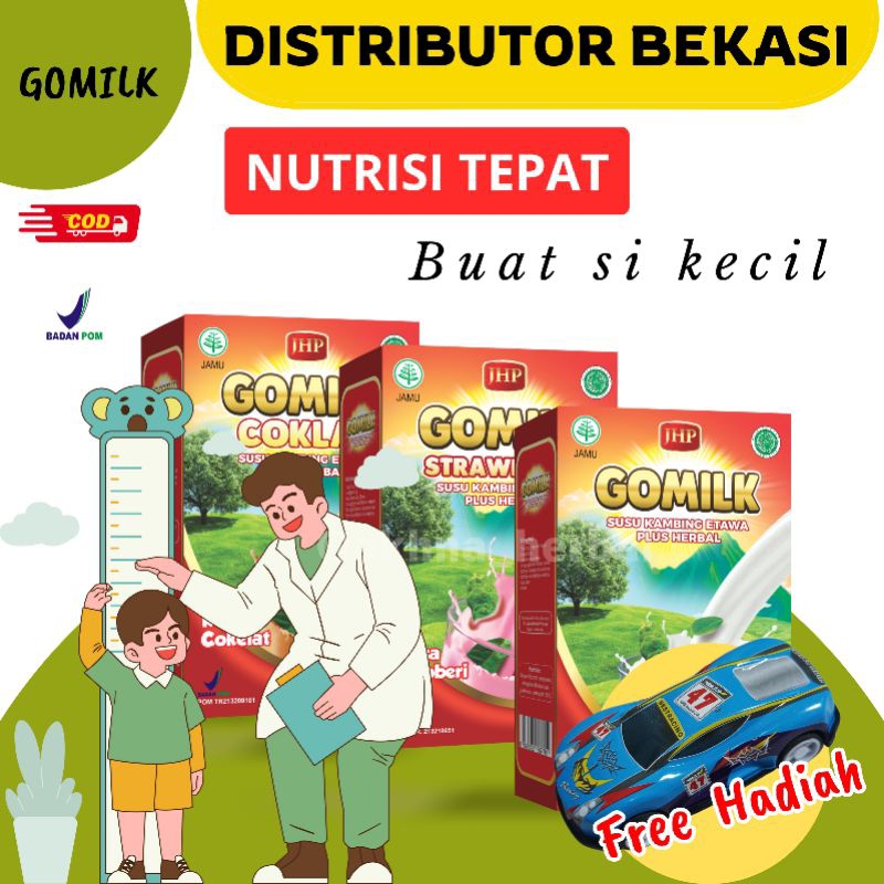 

[BISA COD + GARANSI] Susu GOMILK 1 BOX KEMASAN 200gram | Anak aktif seharian
