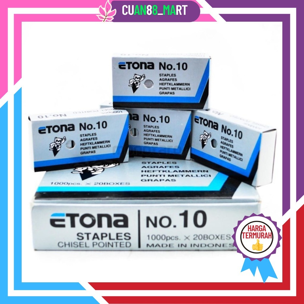 

【COD】【TERMURAH】[1 PCS] Isi Hekter NO.10 Etona / Anak Hekter / Isi staples No.10 ETONA