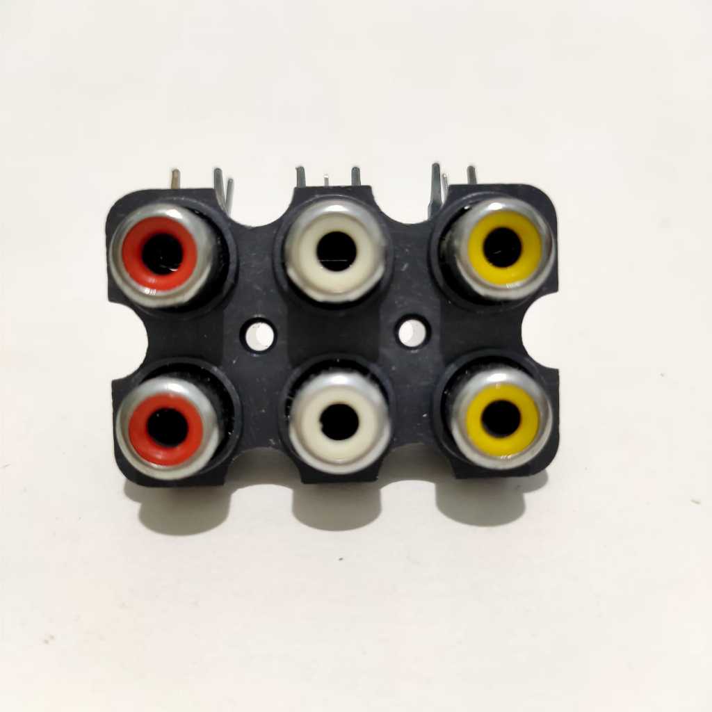 Soket RCA 6pin Soket RCA 6 Lubang Socket RCA 2x3 6pin Bell PCB Tancap 3871