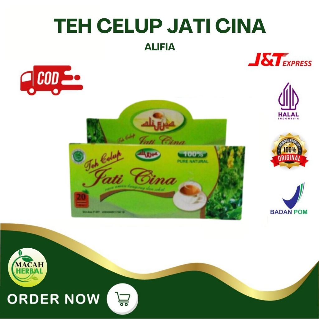 

TEH CELUP JATI CINA ALIFIA - TEH PELANGSING - TEH JATI CINA HERBAL ORIGINAL