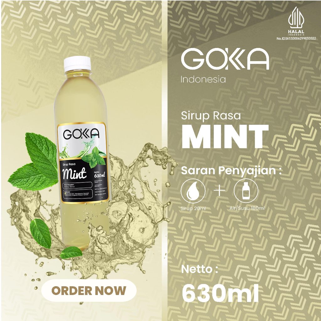 

Sirup Minuman Gokka Rasa Mint / Gokka Syrup Rasa Mint 630ml