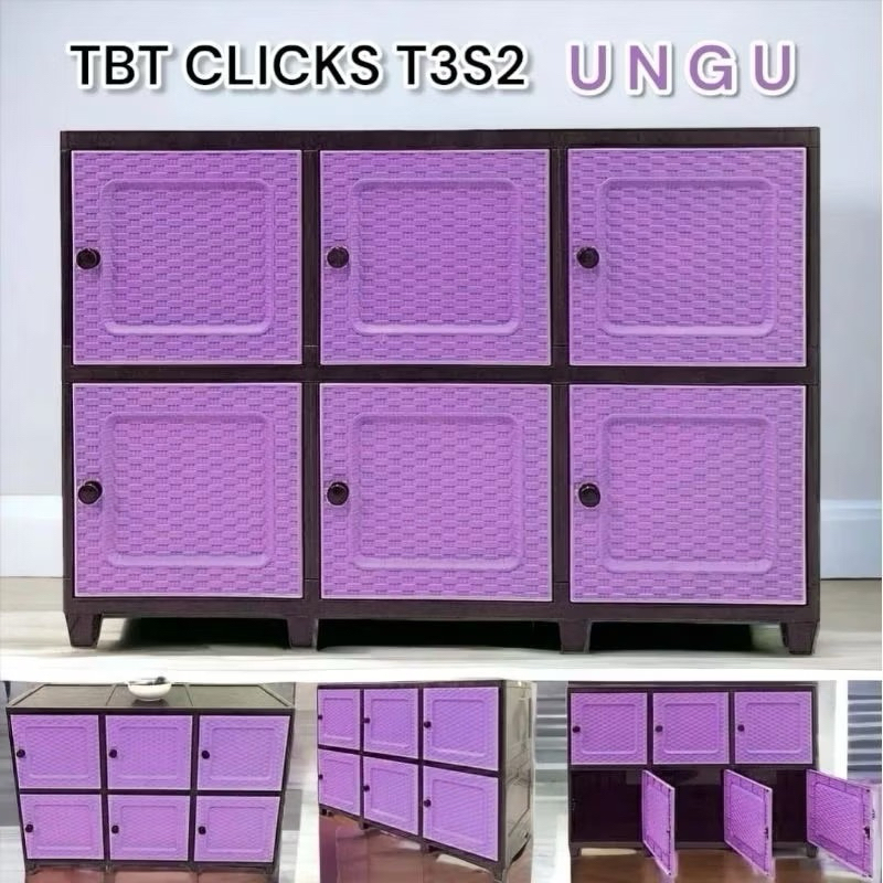 Lemari Plastik Meja TV Plastik Tabita Click T3 Lemari