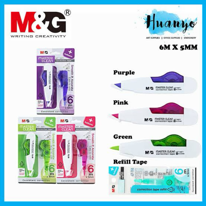 

M&G Correction Tape with Refill Master Clean / tipe x kertas