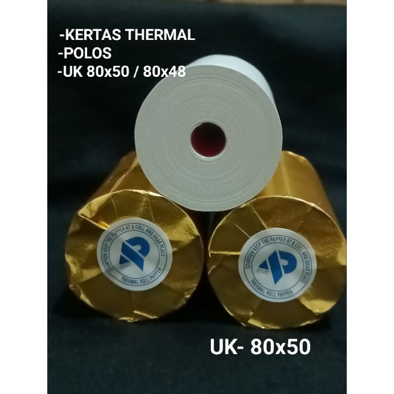 

( 100 ROLL ) kertas thermal 80x48/80x50