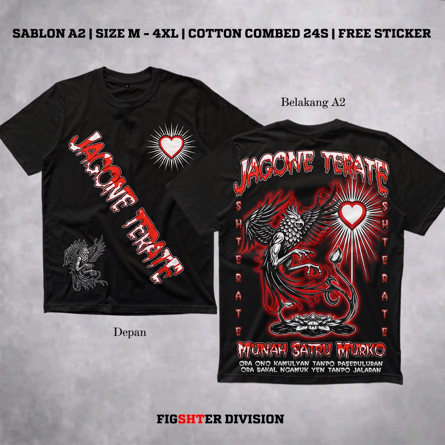 Kaos Jagone Terate Combed 24s Ayam Jago PSHT New Design Original Merch