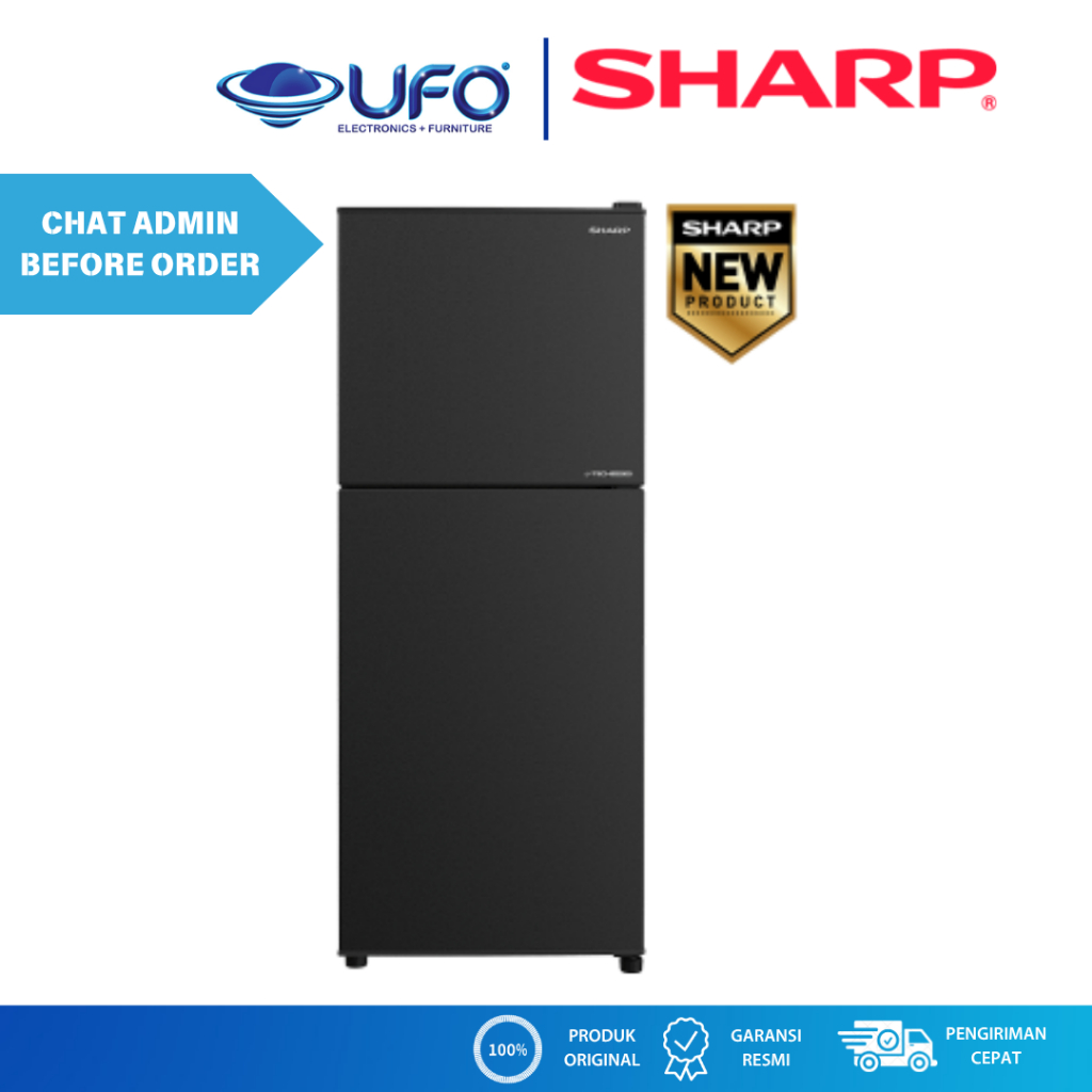 SHARP KULKAS 2 PINTU KECIL 187 LITER REFRIGERATOR SJ246SIGK
