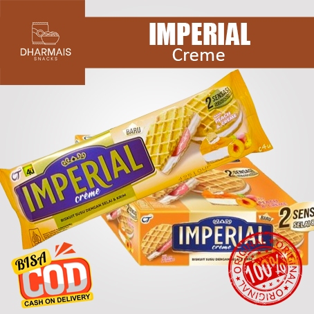 

OT Imperial Creme Biskuit Susu Dengan Selai & Krim Sachet 27gr Rasa Peach & Creme - DHARMAIS SNACK