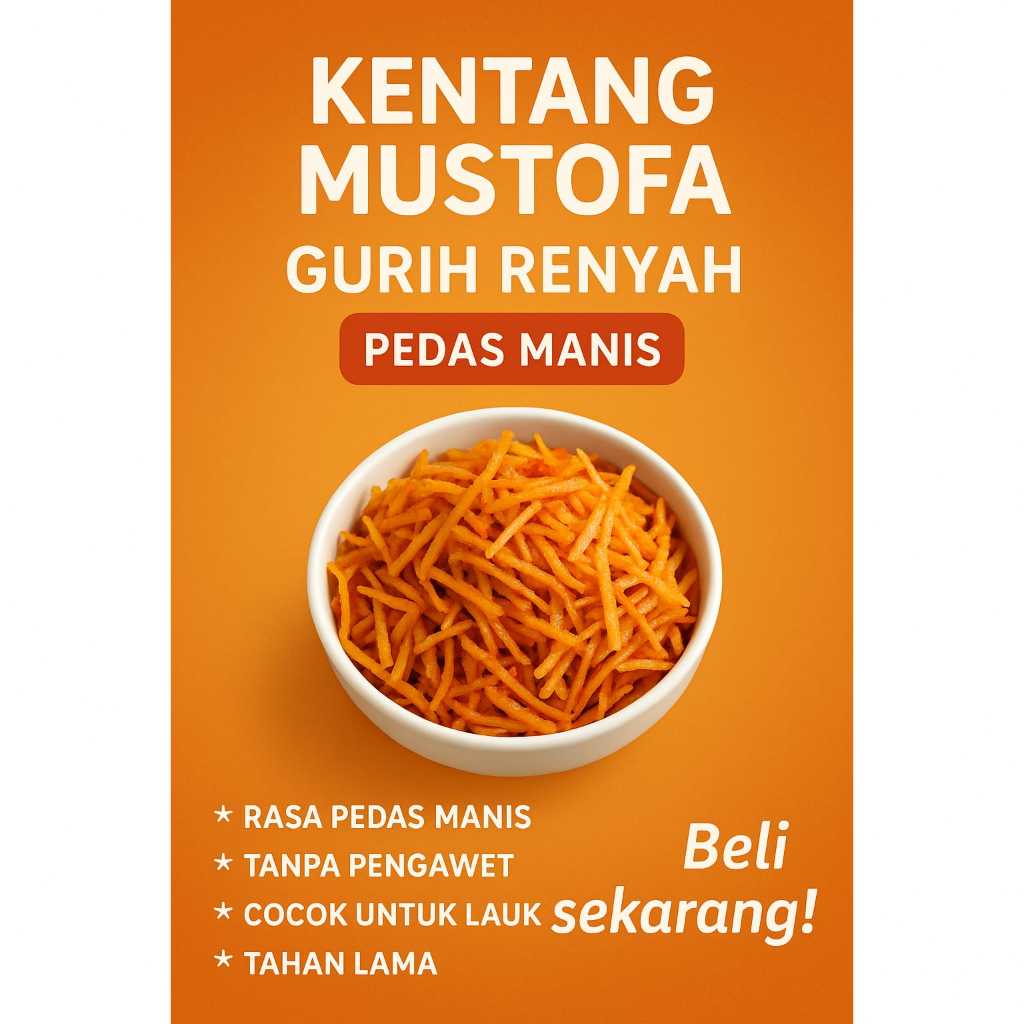

Kentang Mustofa Gurih Renyah Pedas Manis Kriuk Tanpa Pengawet Homemade Fresh Higienis Kering Kentang Mustofa