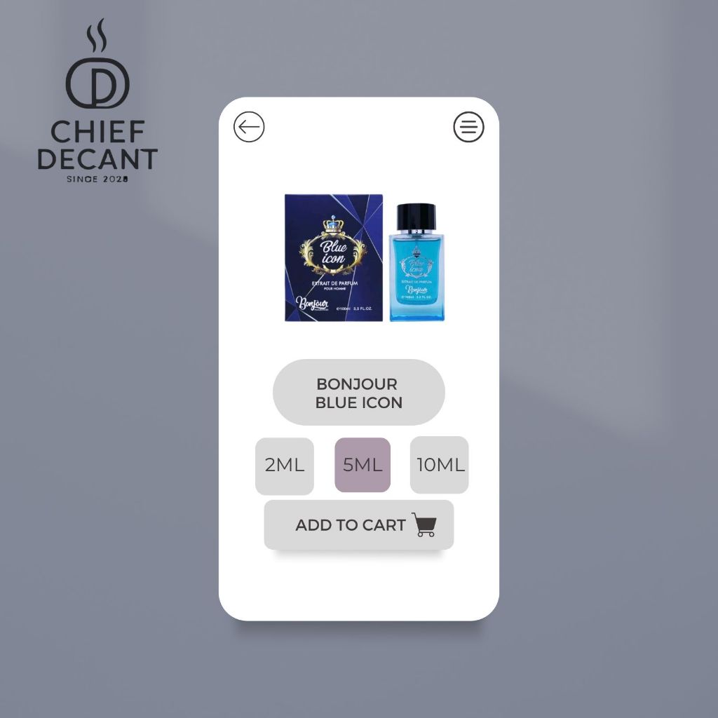 Decant Bonjour Blue Icon Extrait De Parfum