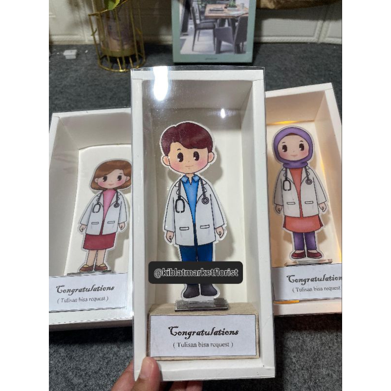Piala Akrilik Nakes / Piala Akrilik Dokter / Piala Akrilik Perawat /Souvenir Wisuda Perawat /Souveni
