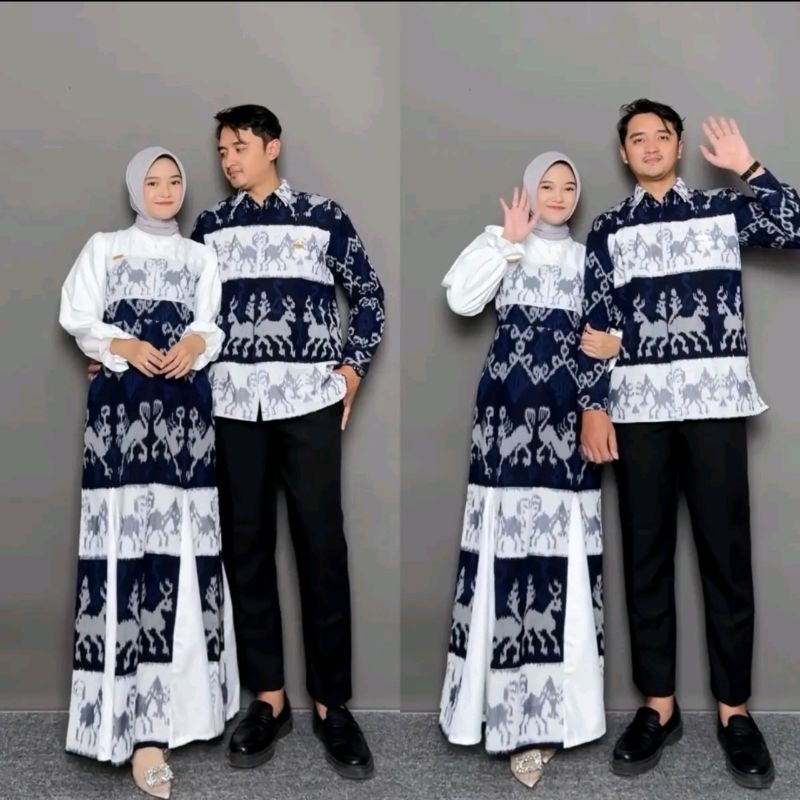 COUPLE TENUN ETNIK || BAJU KONDANGANMODEL BARU || BAJU PASANGAN || BAJU
KELUARGA Kain Dress tali pin