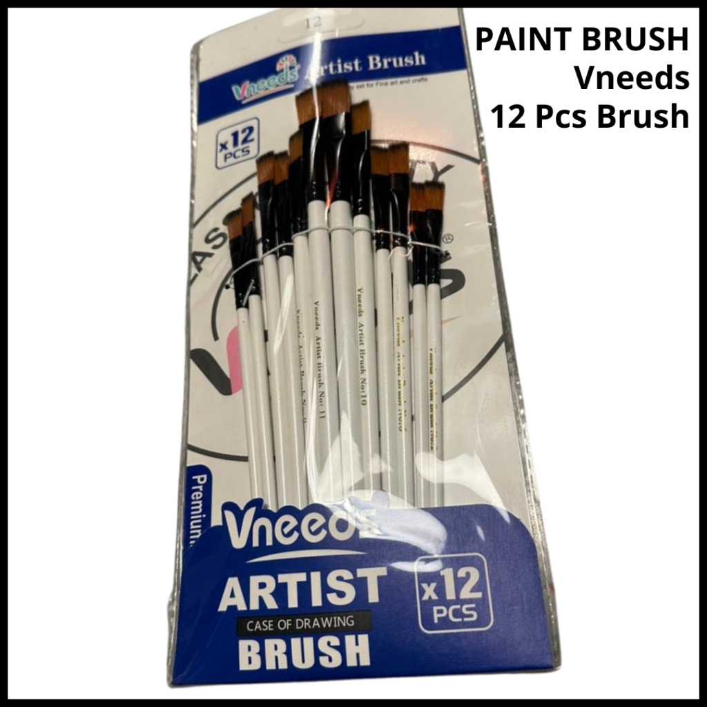 

Vneeds Premium Artist Paint Brush 1 Set isi 12 Pcs Kuas - Kuas Lukis Profesional Lengkap | IM NOT TRASH