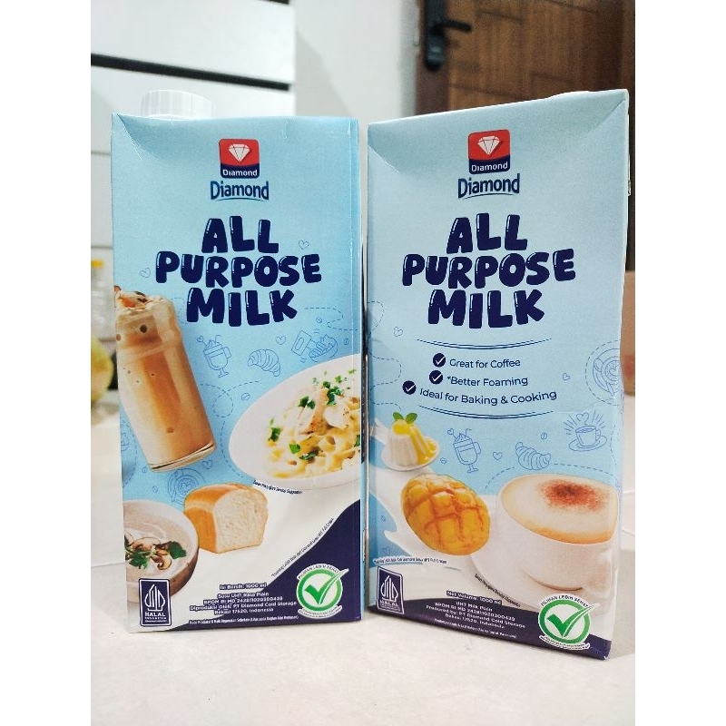 

Diamond UHT All Purpose Milk untuk campuran kopi, masak, baking, dll