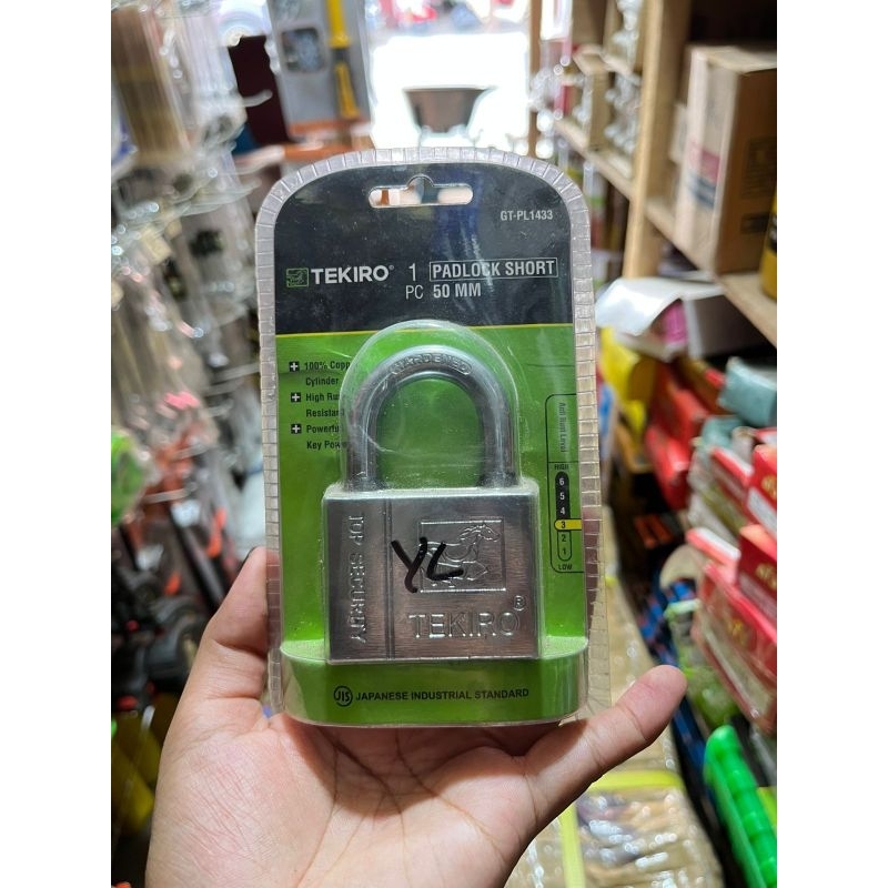 TEKIRO KUNCI GEMBOK / KUNCI GEMBOK TEKIRO 40MM/50MM LEHER PENDIK DAN PANJANG