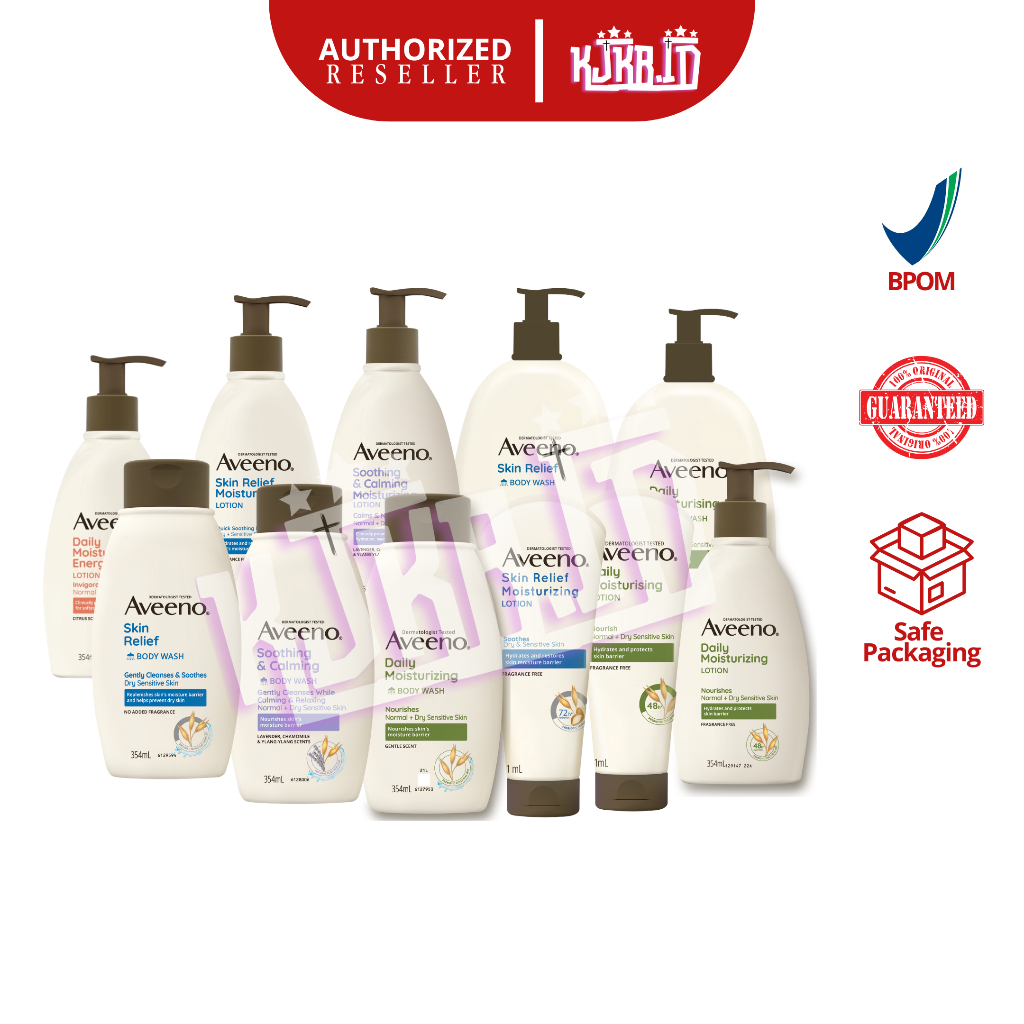 ⭐️KJKB⭐ Aveeno Adult Skin Reiief | Daily Moisturizing | Soothing Calming | Energizing | Body Wash | 